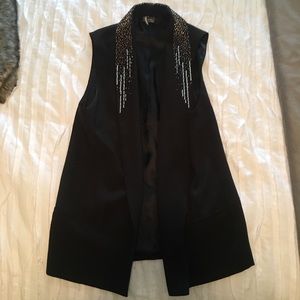 Sparkle & Fade black sleeveless blazer with studs
